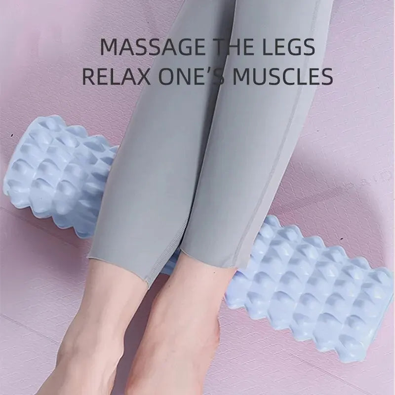 High Density Foam Roller for Muscle Massage Blue, 45×12cm