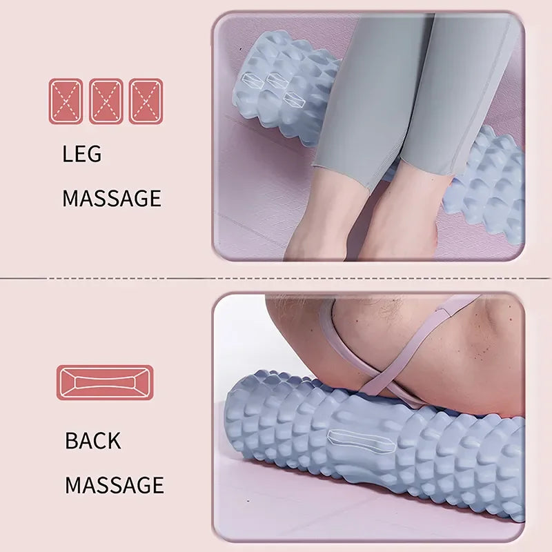 High Density Foam Roller for Muscle Massage Blue, 45×12cm